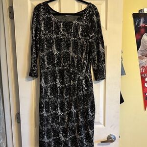 Elegant Black and White Women's Dress